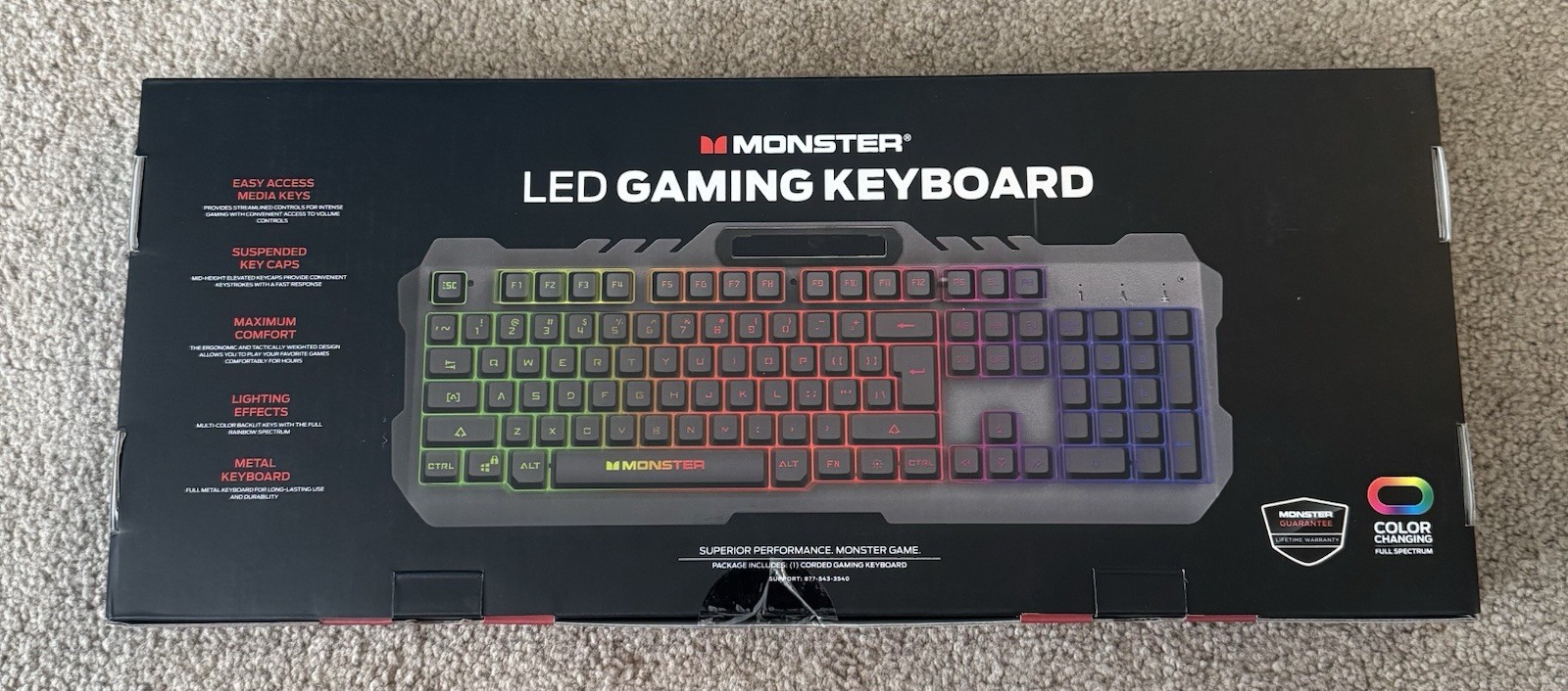 monster led gaming keyboard