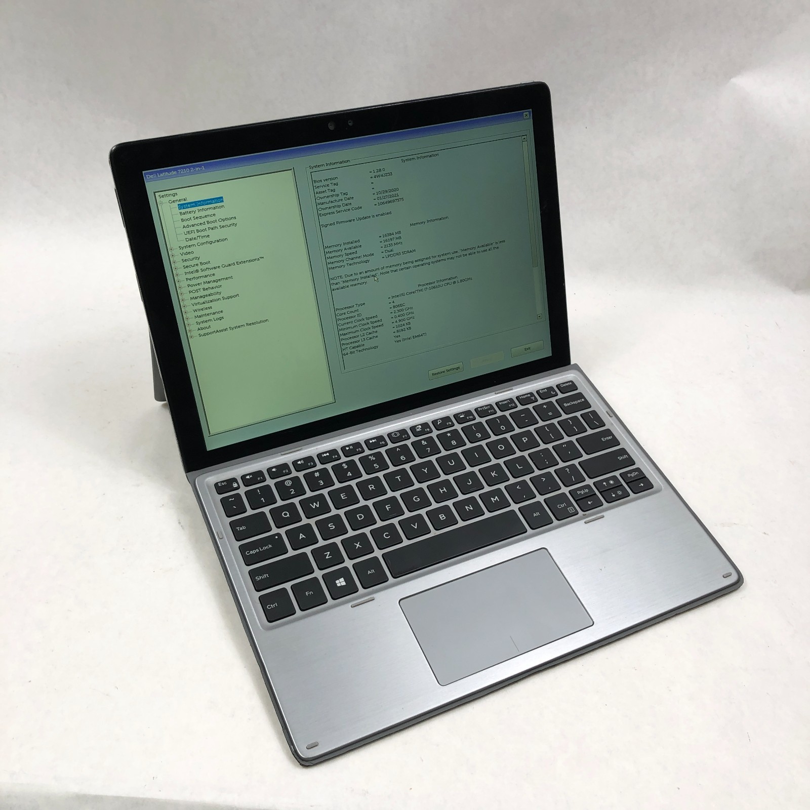 DELL LATITUDE 7210 | 12.3" 2-IN-1 | i7-10810U 1.10GHZ | 16GB RAM 256GB NVME SSD