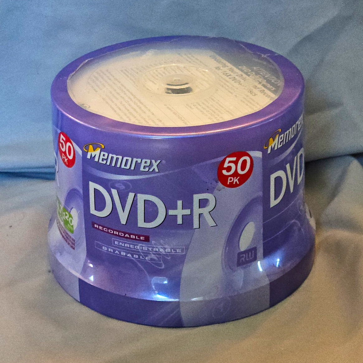 Memorex DVD+R Recordable Discs 4.7GB 16x 50-Pack Spindle/Cake Box
