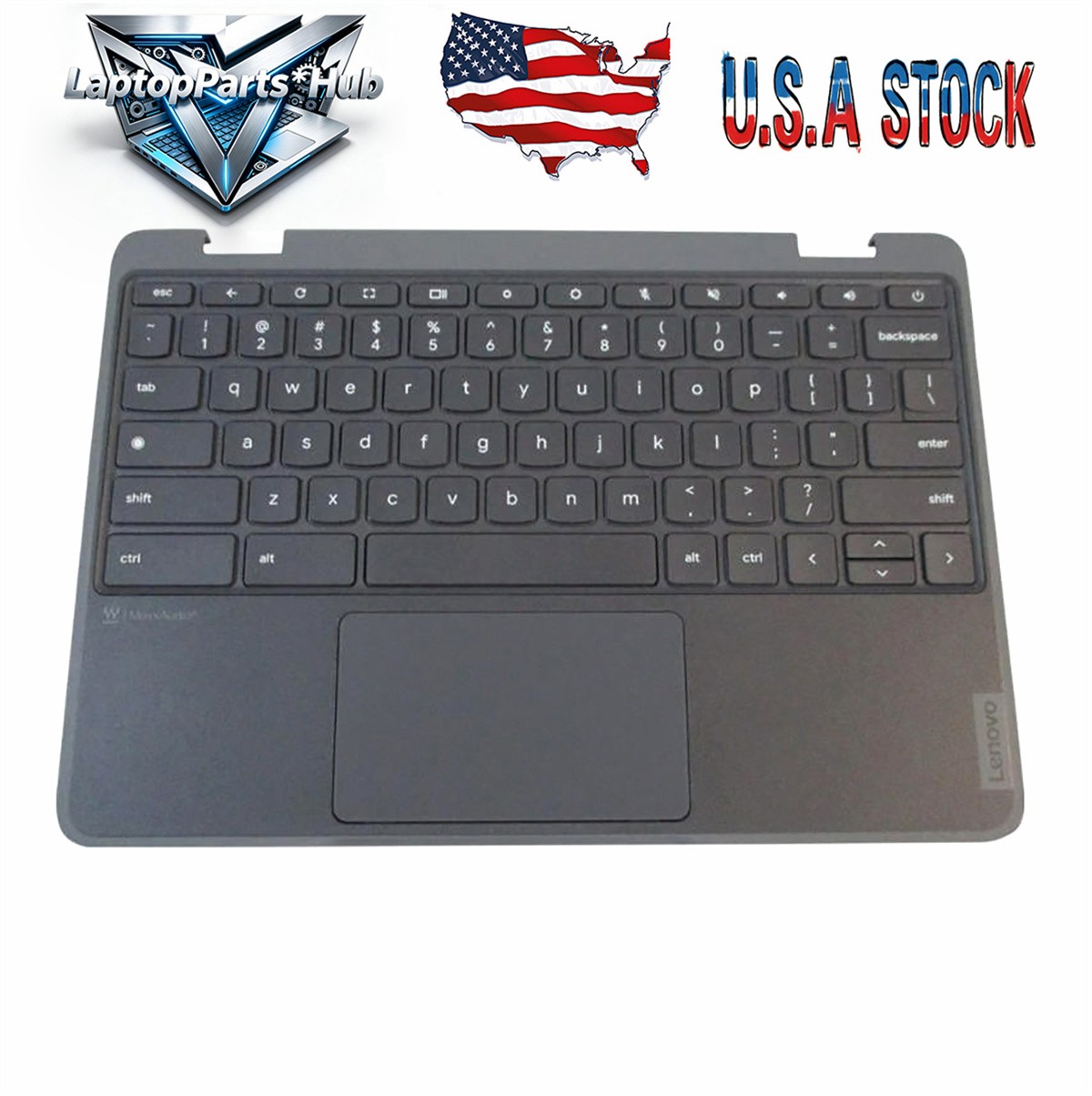 New For Lenovo 100e Chromebook Gen 4 Palmrest w/Keyboard&Touchpad 5M11H62892 USK