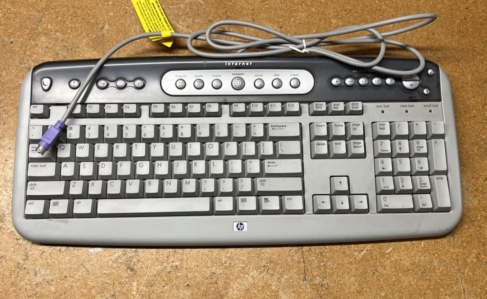New Vintage HP Internet Wired Computer Keyboard PN: 5185-1596 Model 5181 PS/2 Te