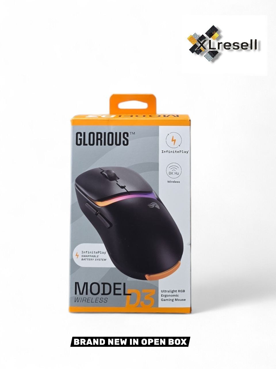 Glorious Model D3 Lightweight Wireless Gaming Mouse Optical InfinitePlay Battery
