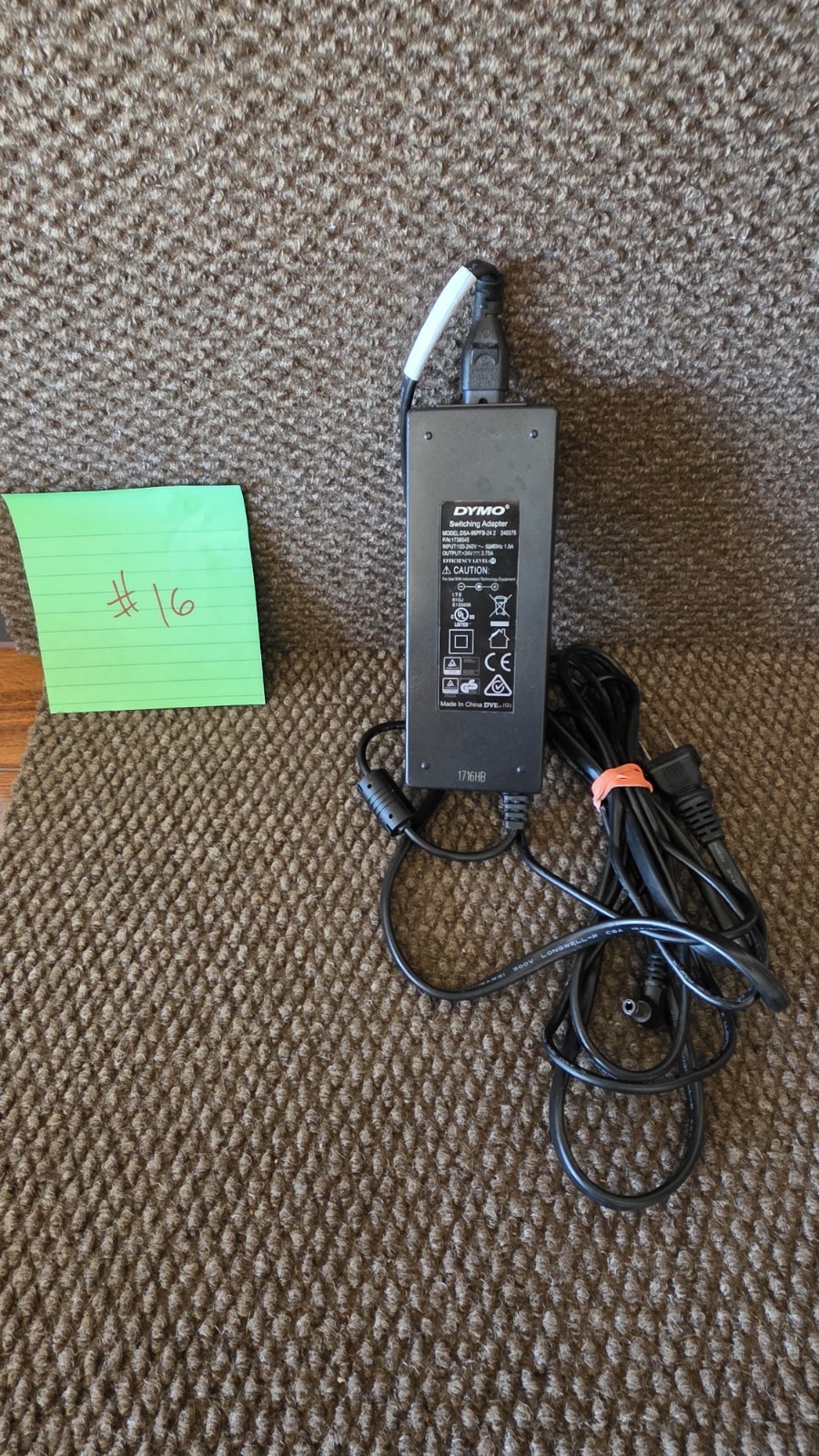 GENUINE Dymo DSA-96PFB-24 2 Power Adapter For Dymo LabelWriter 4XL