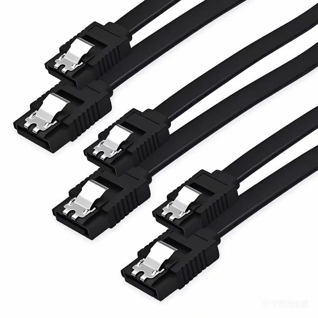SATA Cable III, 3 Pack SATA Cable III 6Gbps Straight HDD SDD Data Cable with ...