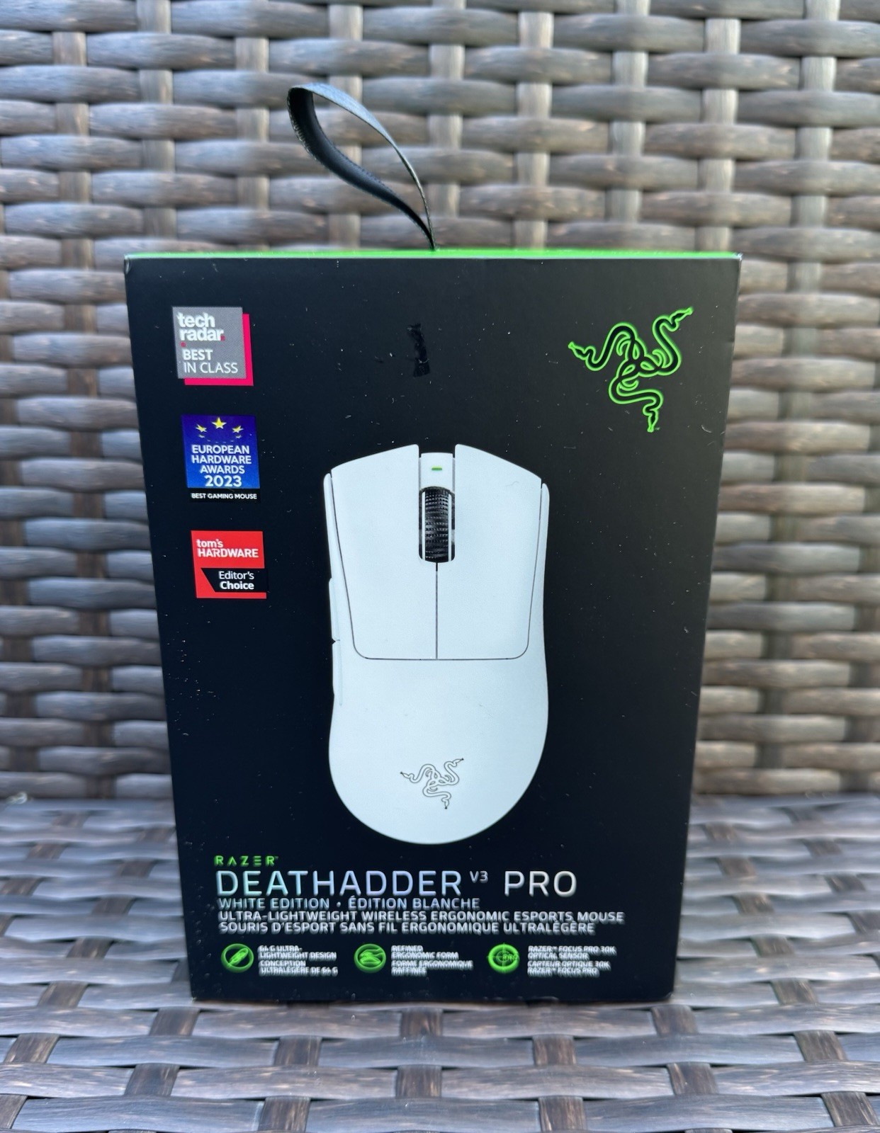Razer DeathAdder V3 Pro Wireless Gaming Mouse - White