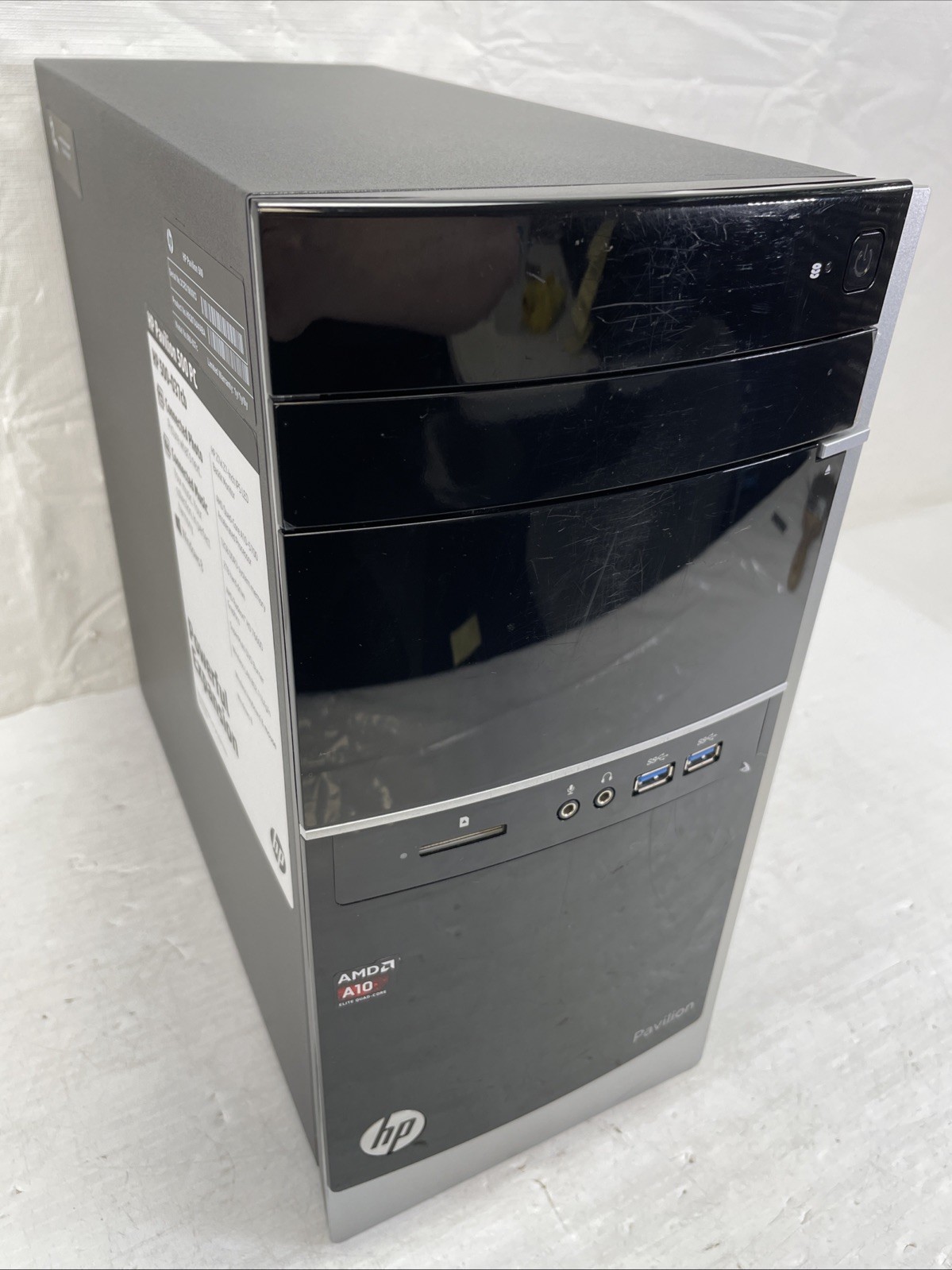 HP Pavilion 500 Desktop PC AMD A10-5700 3.4GHz 12GB RAM 320GB HDD Windows 10 Pro
