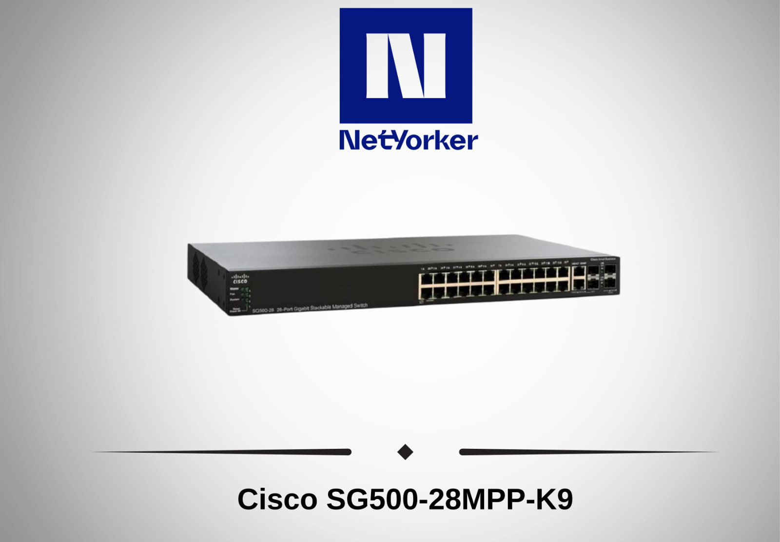 Cisco SG500-28MPP-K9 28-Port Gigabit PoE+ Managed Switch -Same Day Shipping