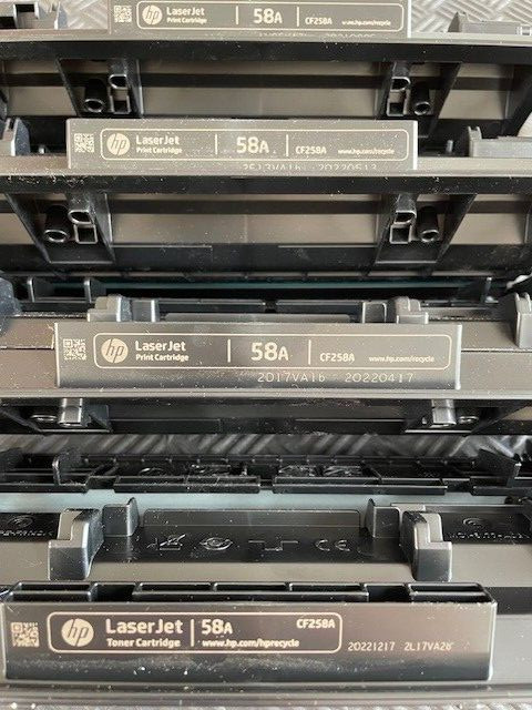 10 Genuine HP Empty Virgin HP 58A Toner Cartridges with OEM Chip