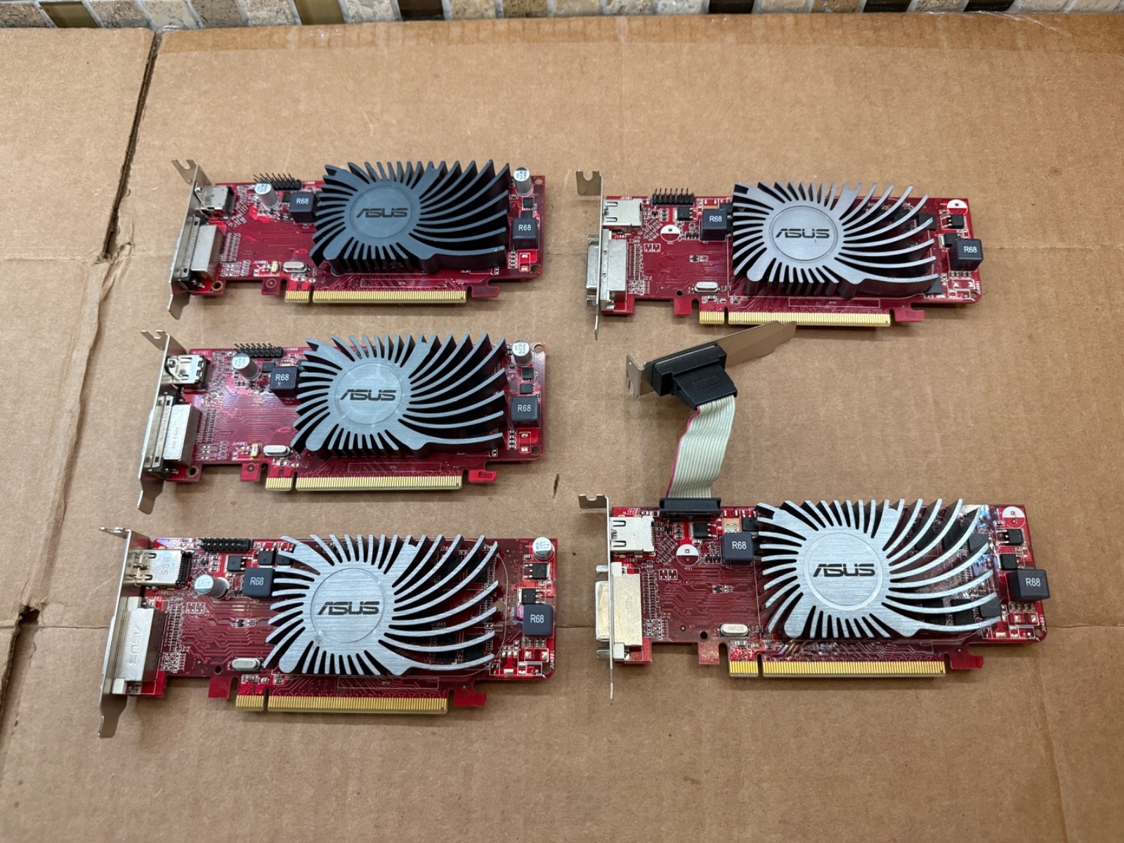 LOT OF 5 Dell ASUS Radeon HD6450 EAH6450 SILENT/DI/1GD3 1GB PCI-E Video Card