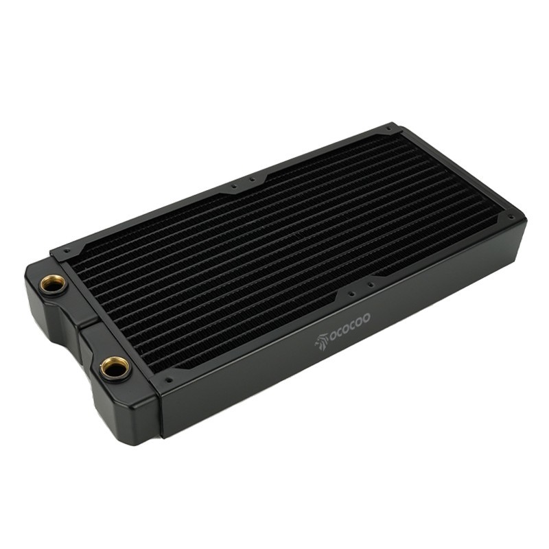 OCOCOO 280mm Copper Radiator 40mm Thick G1/4 for 140mm Fan PC Water Cooling CRD2