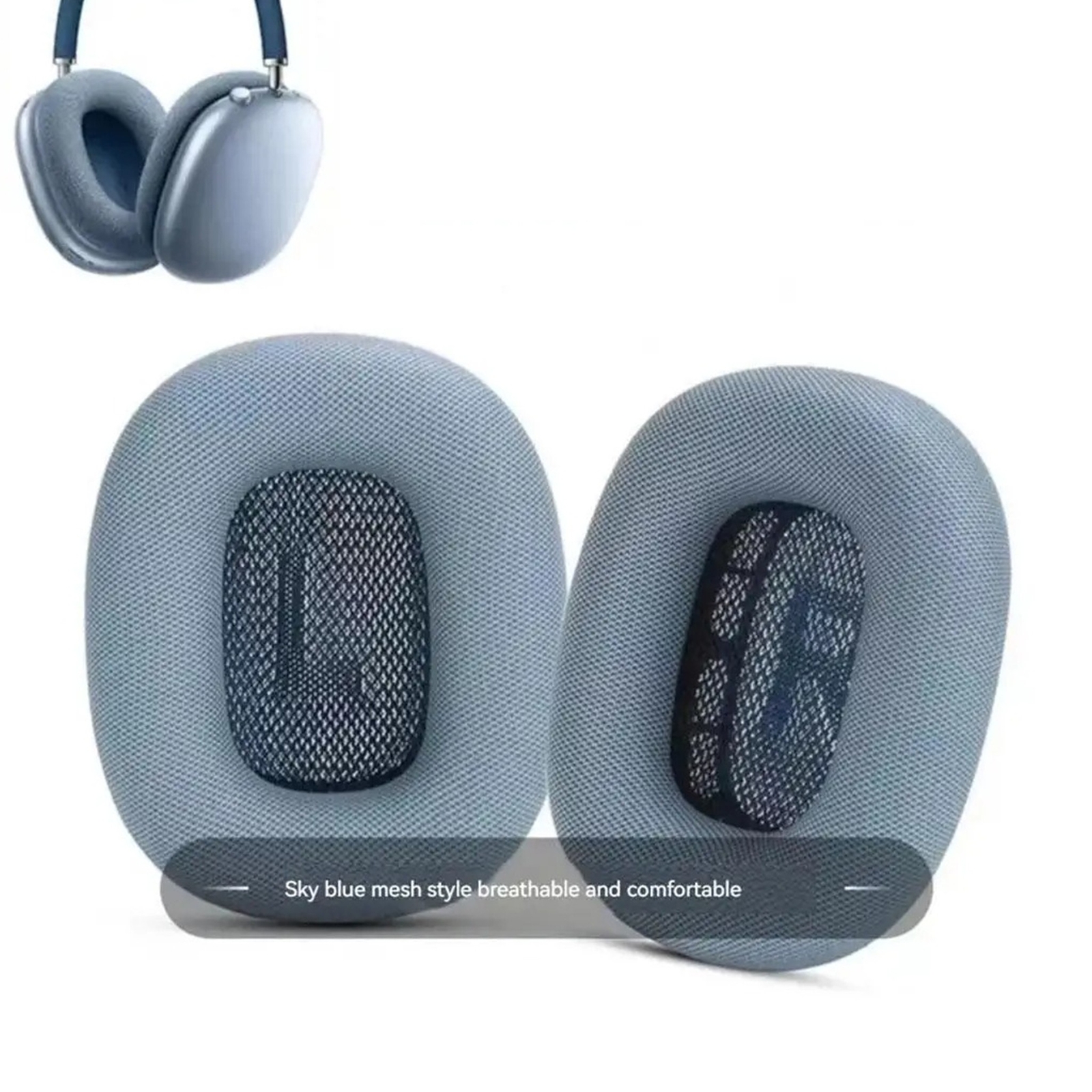 Replacement Ear Pads for Apple AirPods Max Headphones Earpad Sky Blue 1 Pair
