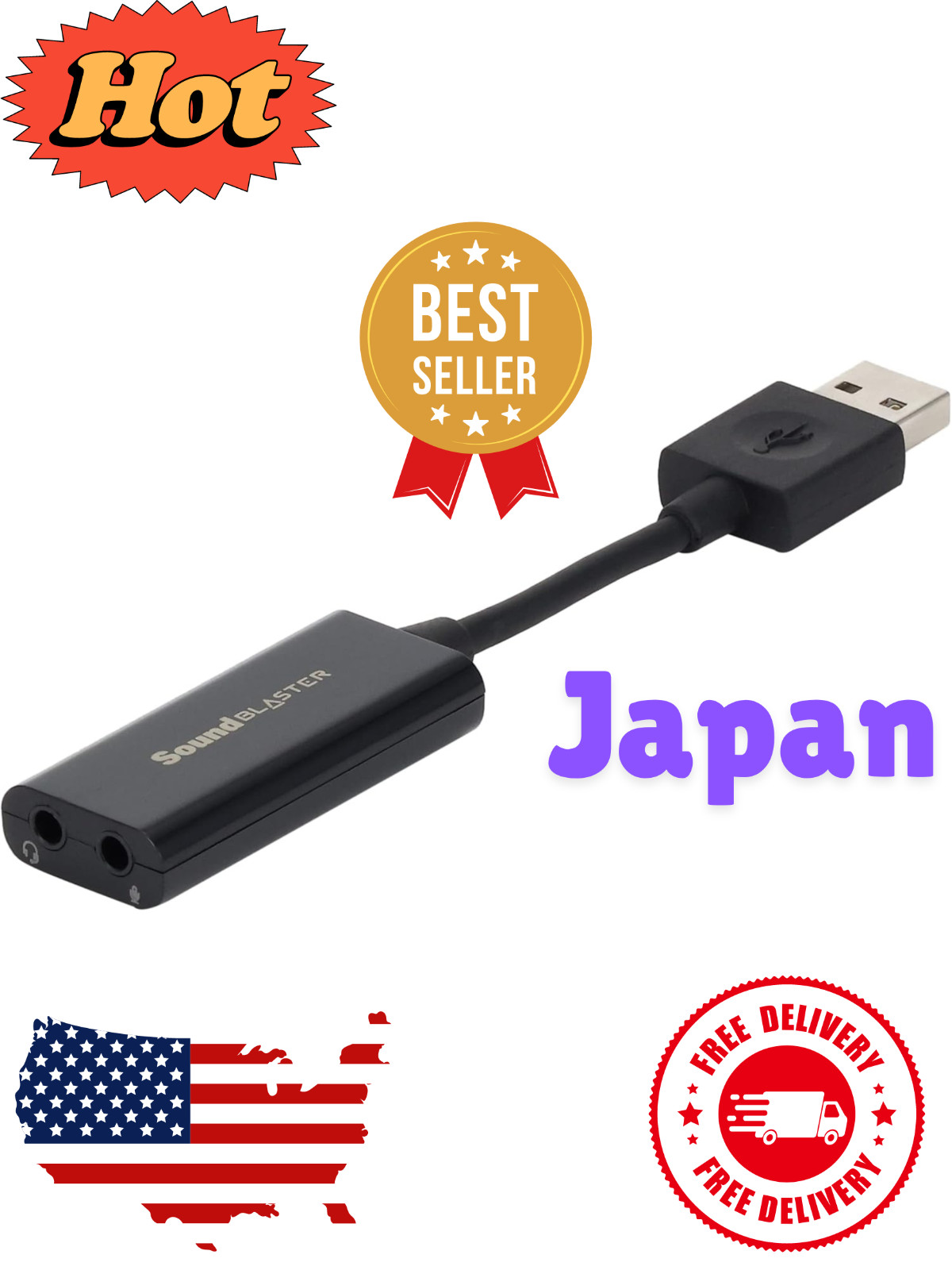 Creative Sound Blaster Play 3 USB audio interface up to 24bit/96kHz 51630 JAPAN