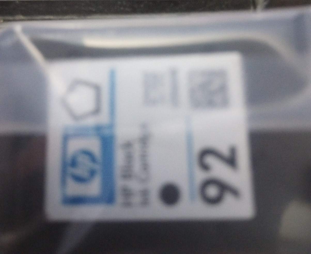 Two (2) HP 92 Black Original Ink Cartridges, New Factory Sealed 