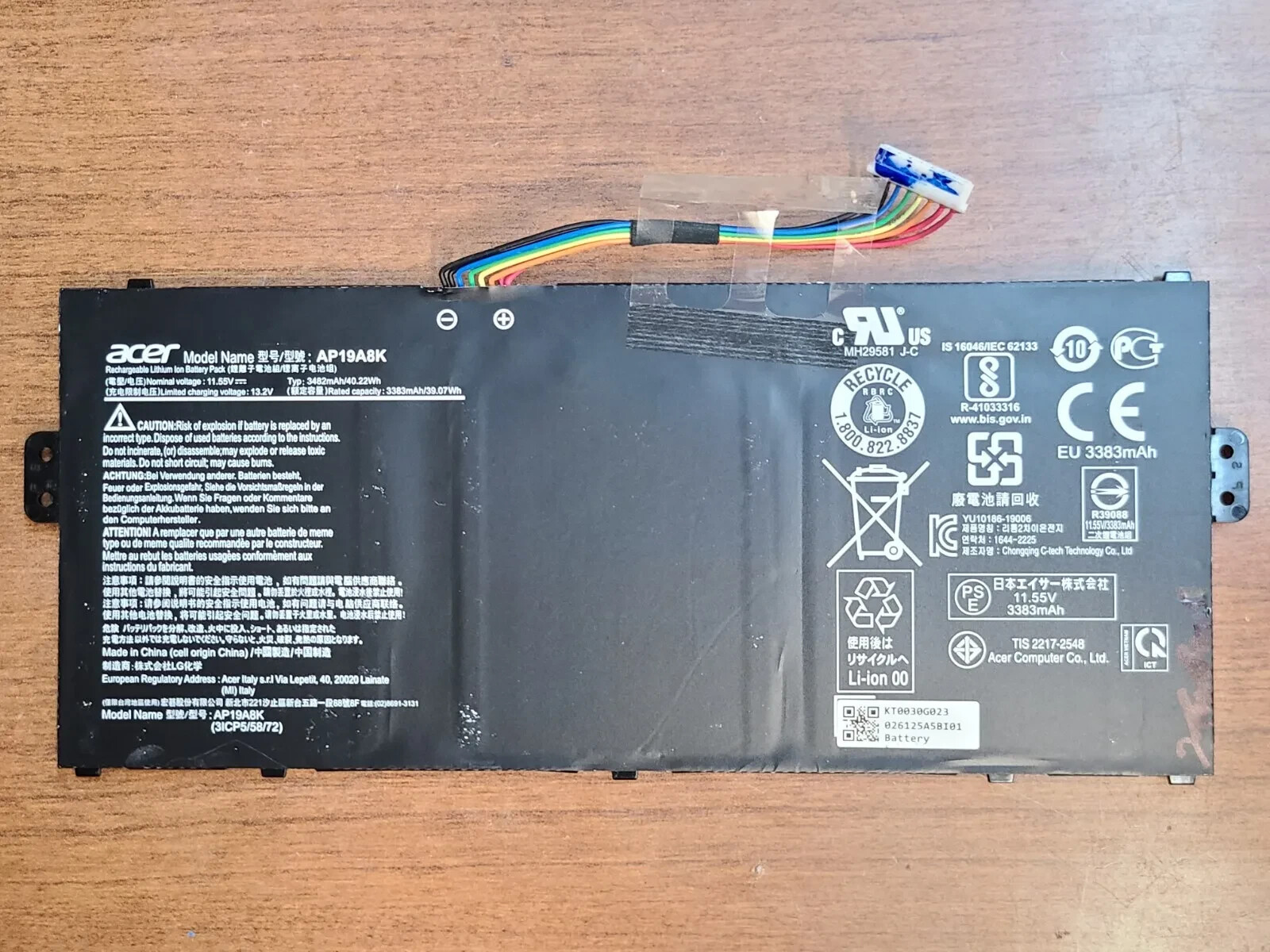 AP19A8K Genuine Battery for Acer Chromebook Spin 311 11 CP311-1HN CP311-3H