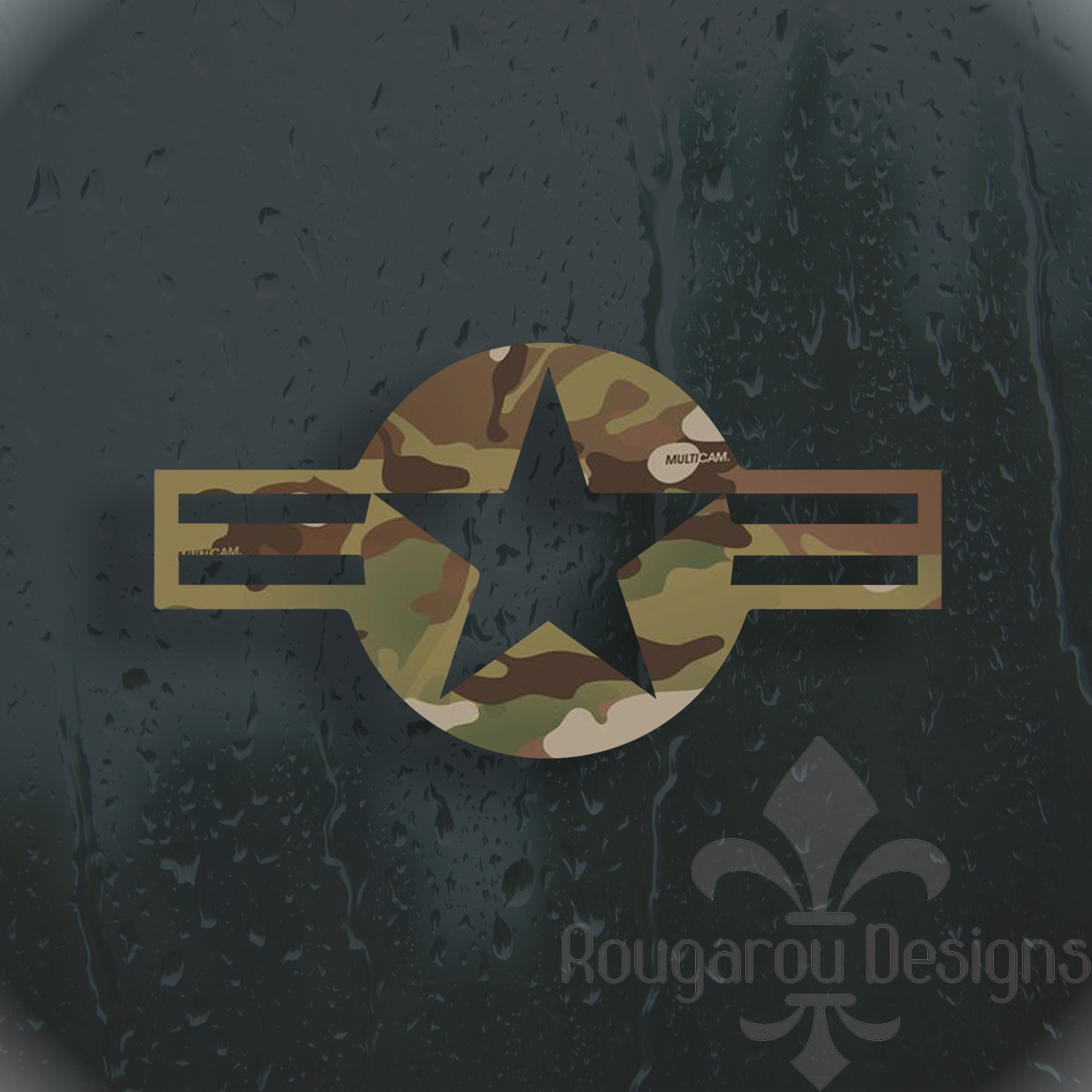 MultiCam US Air Force Army Air Corps Roundel Decal | Laptop Car Truck Window