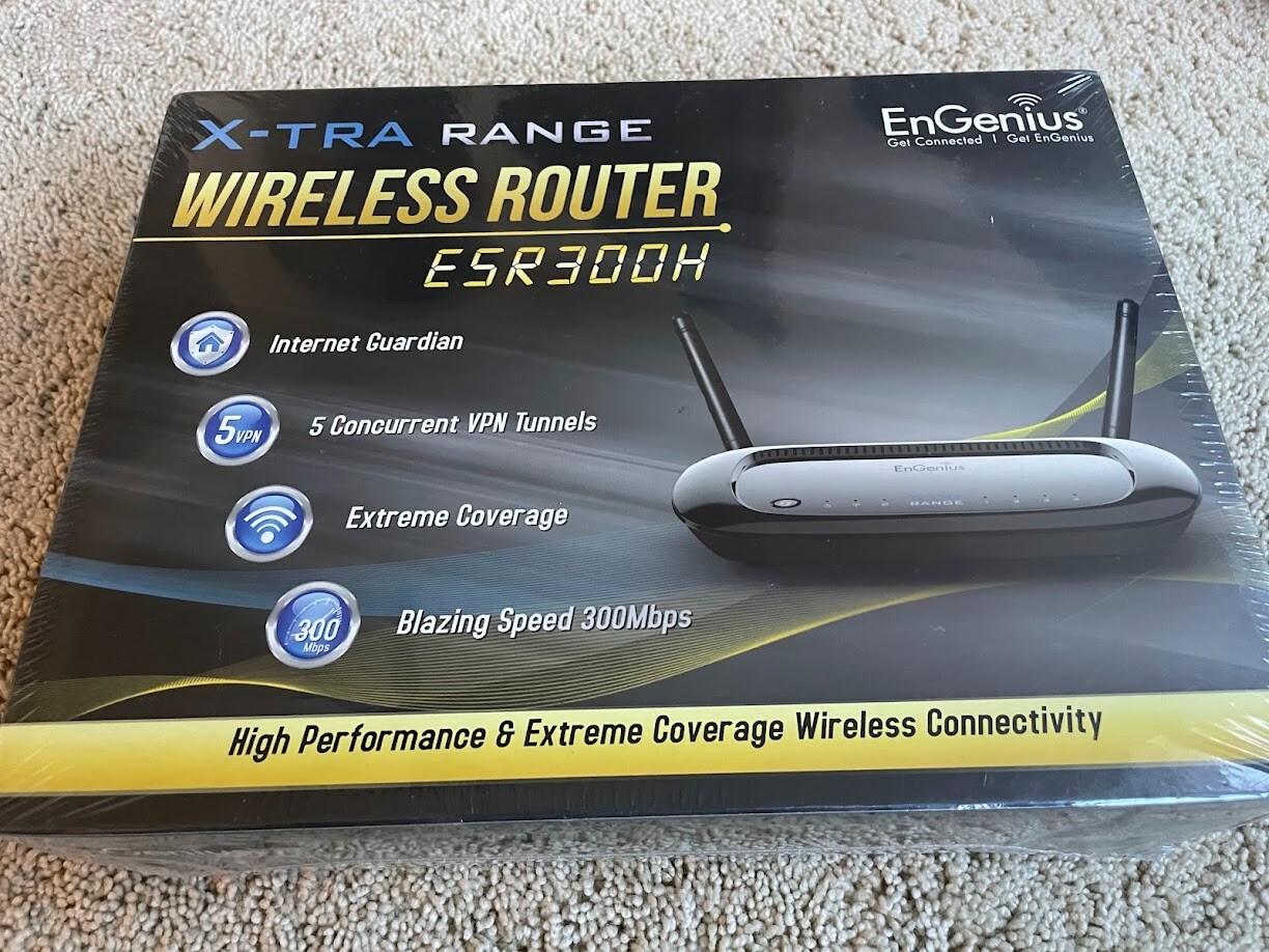 New/Sealed EnGenius Technologies X-tra Range Dual Band Wireless N Router ESR300H