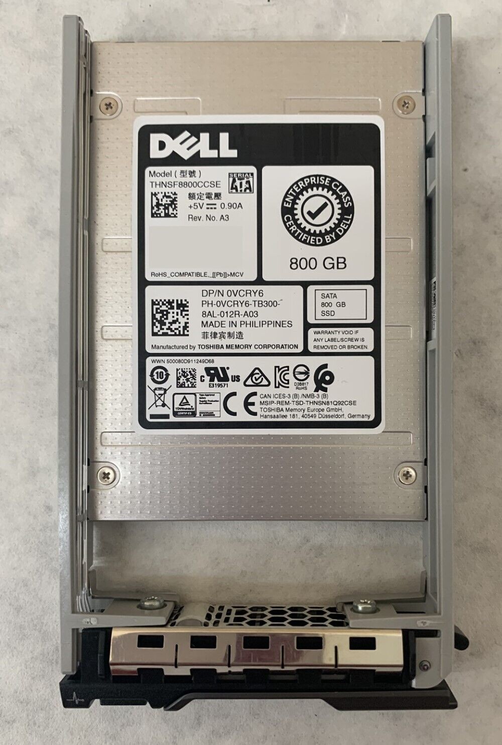 Dell THNSF8800CCSE 0VCRY6 2.5" SATA 6Gbps 800GB Solid State Drive (SSD)