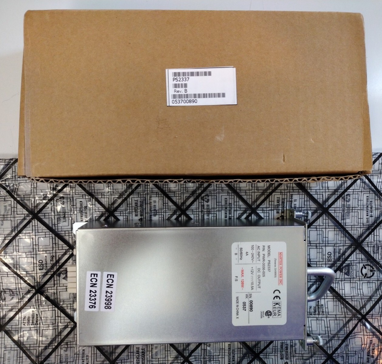 12-pack AC Power Supply 126W Model: PS2337 PS2337-Y  PWR-0036-057 Martek Power 