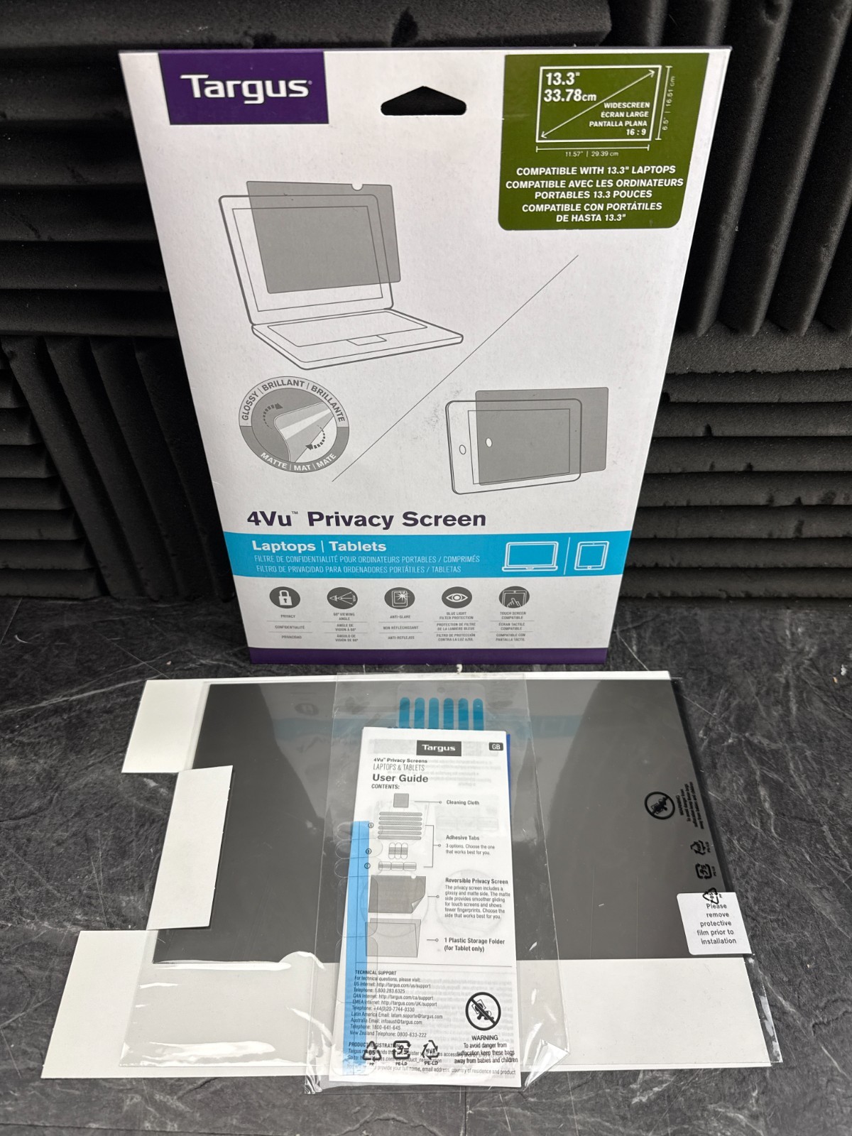 Targus 4Vu Privacy Filter Screen 13.3 inch Laptops ASF133W9USZ ✅❤️️✅❤️️✅ NEW