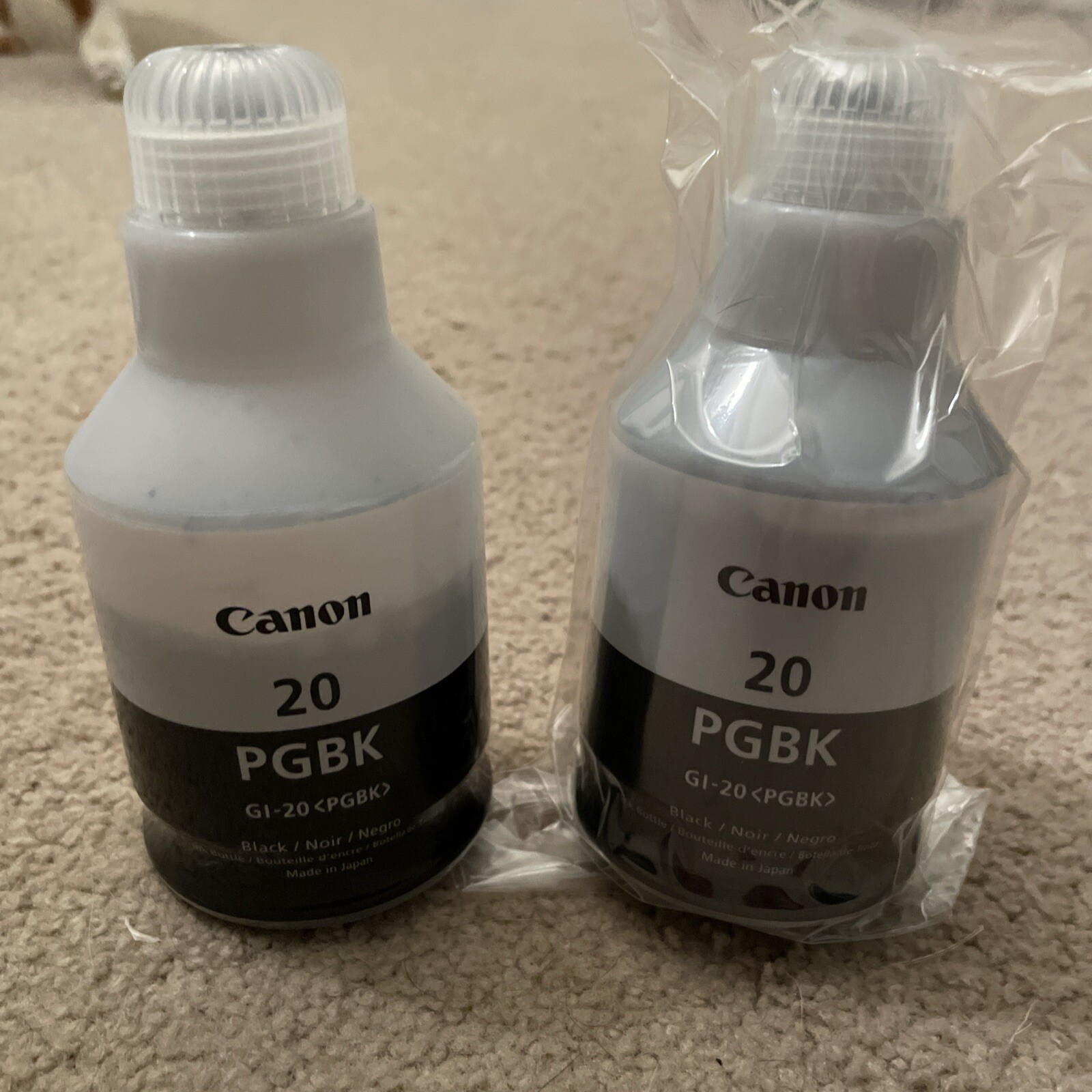 Canon GI-20 Ink  (Black ) Continuous ink Megatank Printers 1 Full 1 Almost Full