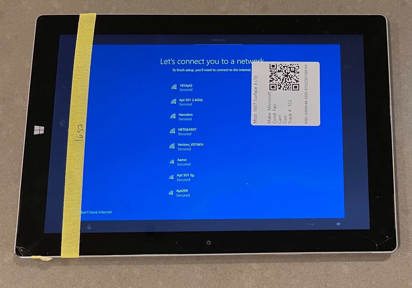 As-is Microsoft Surface 3 (10.8) 1657 (Wi-Fi+4G) Intel x7-Z8700/128GB/4GB/Pro A4