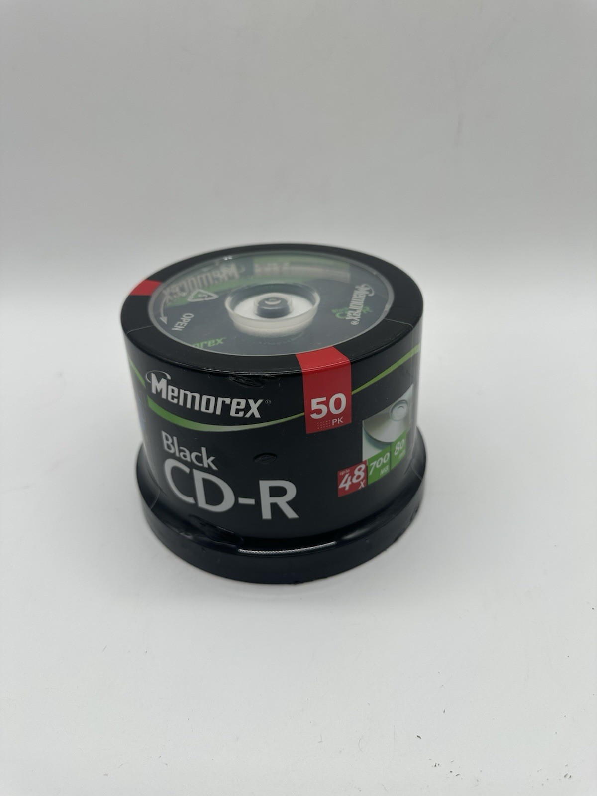 Memorex Recordable CD-R Black 700MB 80 Minute 50 Pack - New Factory Sealed