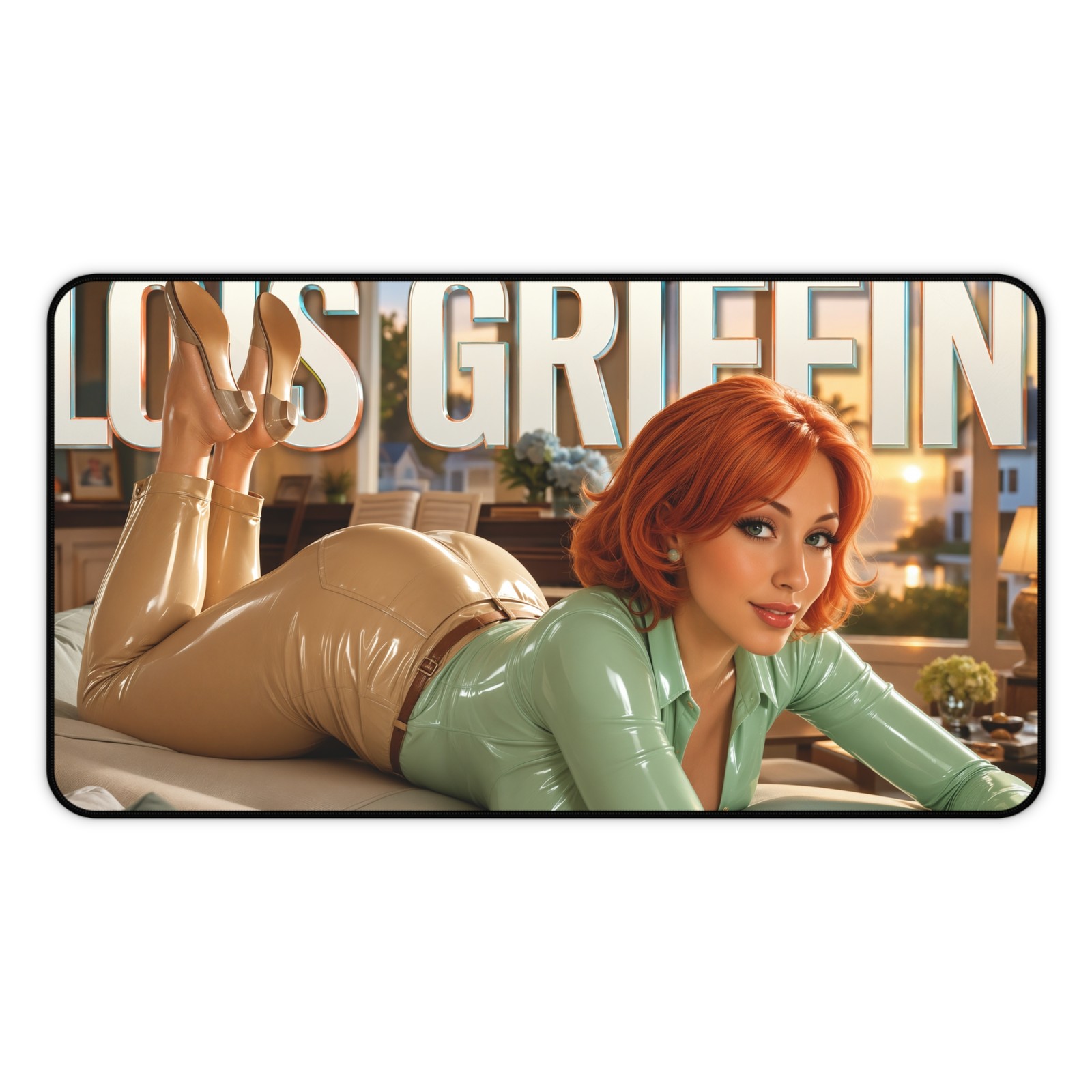 Neoprene Mouse Mat Featuring Lois Griffin, Desk Pad for Keyboard and Computer