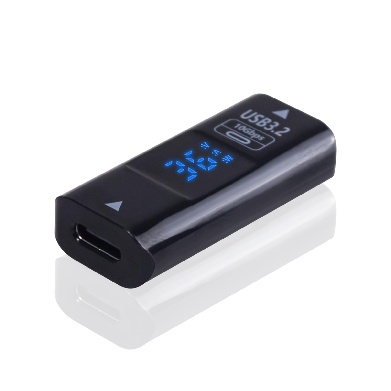 USB C to USB A Adapter with LED Digital Display, 10Gbps Type C Female to Type...