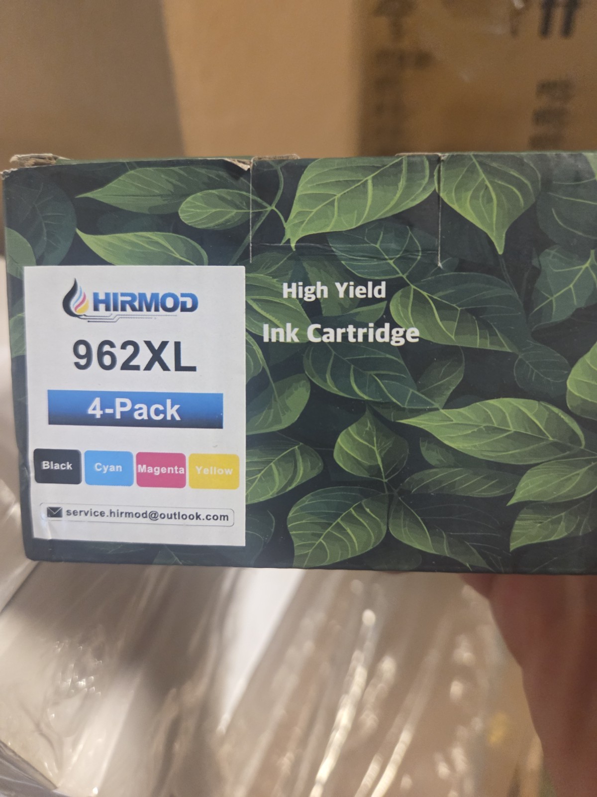 HIRMOD 962XL High Yield Ink Cartridge 4-Pack Set Black Cyan Magenta Yellow