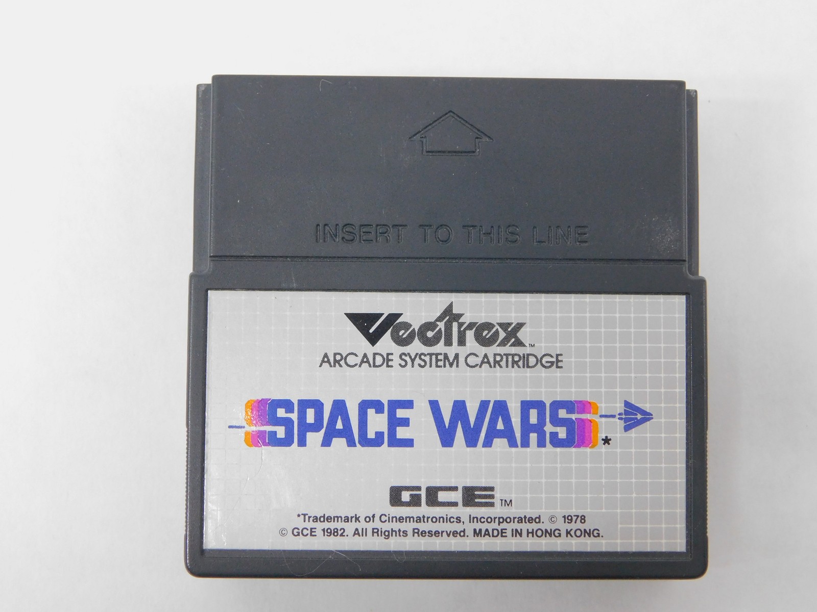 Vectrex HP-3000 Space Wars Vintage Game Cartridge + Overlay + Manual (nice)
