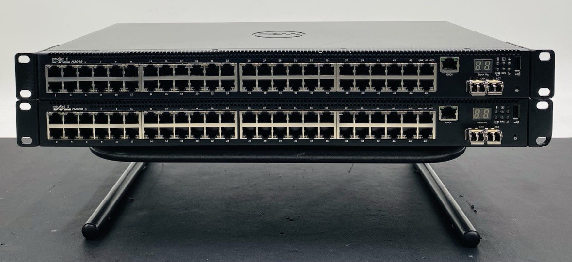 LOT OF 2 Dell N2048 48-Port Gigabit 2x SFP