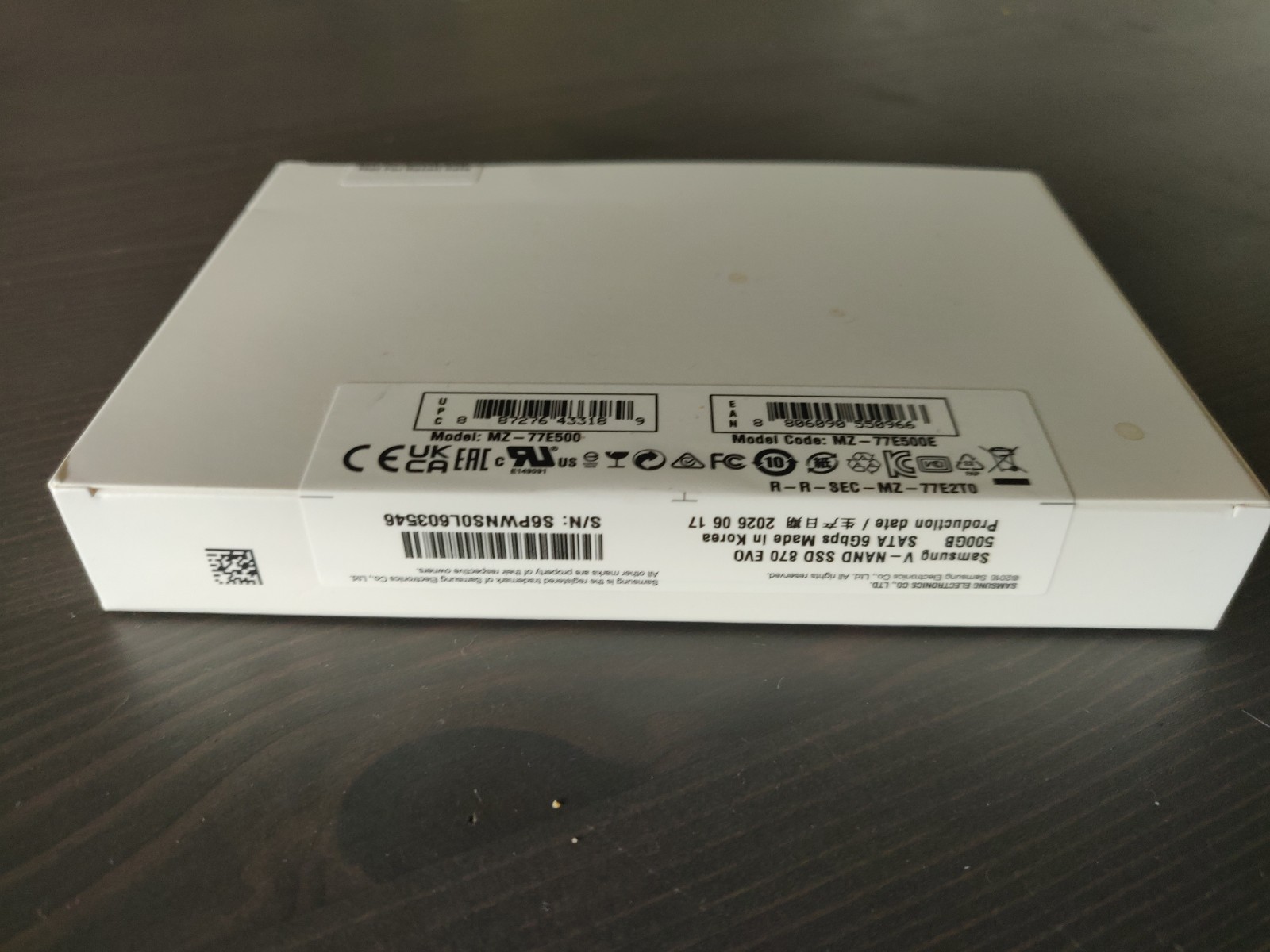 New Sealed Samsung 500GB,Internal,2.5"Hard Drive
