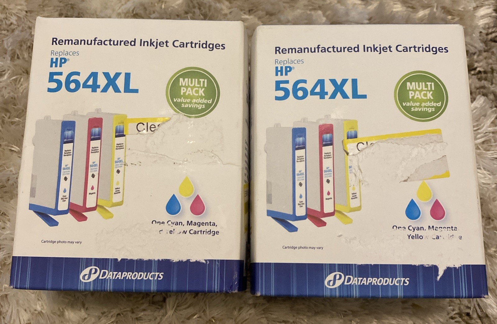 2x Dataproducts Inkjet Cartridge replaces HP 564XL High Yield CMY Color Ink