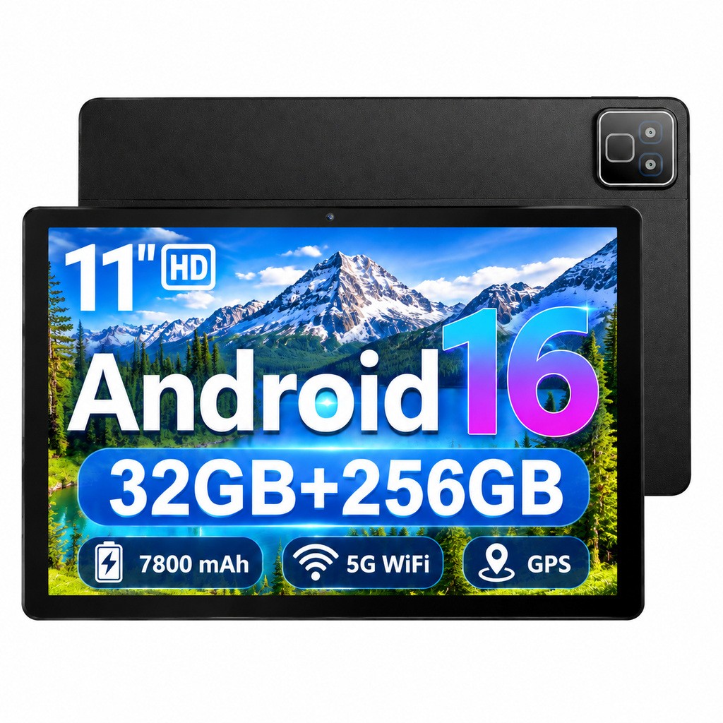 2026 New 11in Android 16 Tablet Octa-Core Widevine L1 32(3+29)GB+256GB WiFi 6