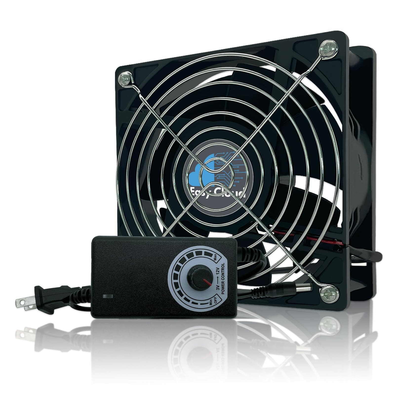 Easy Cloud Computer Fan with 1 Pcs, AC Plug - 120mm x 25mm - Variable Speed 