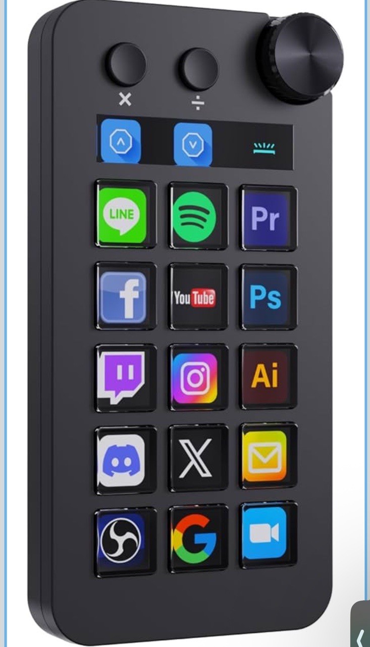 VSDinside Stream Controller Deck 18 Customizable Macro Keys for PC Mac OBS 