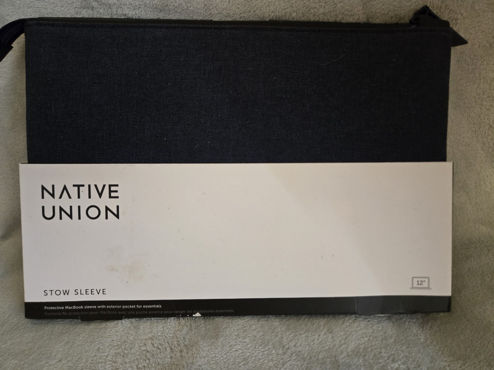 Native Union Laptop Stow Sleeve Fits 12in. Dark Blue Denim Color. Brand New NWT