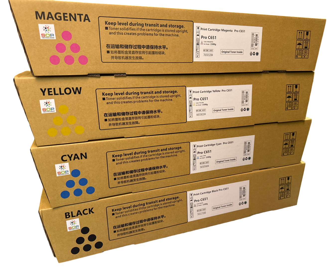 Japan Replacement Toner for Ricoh Pro C651 C751 (Japan Powder) CMYK