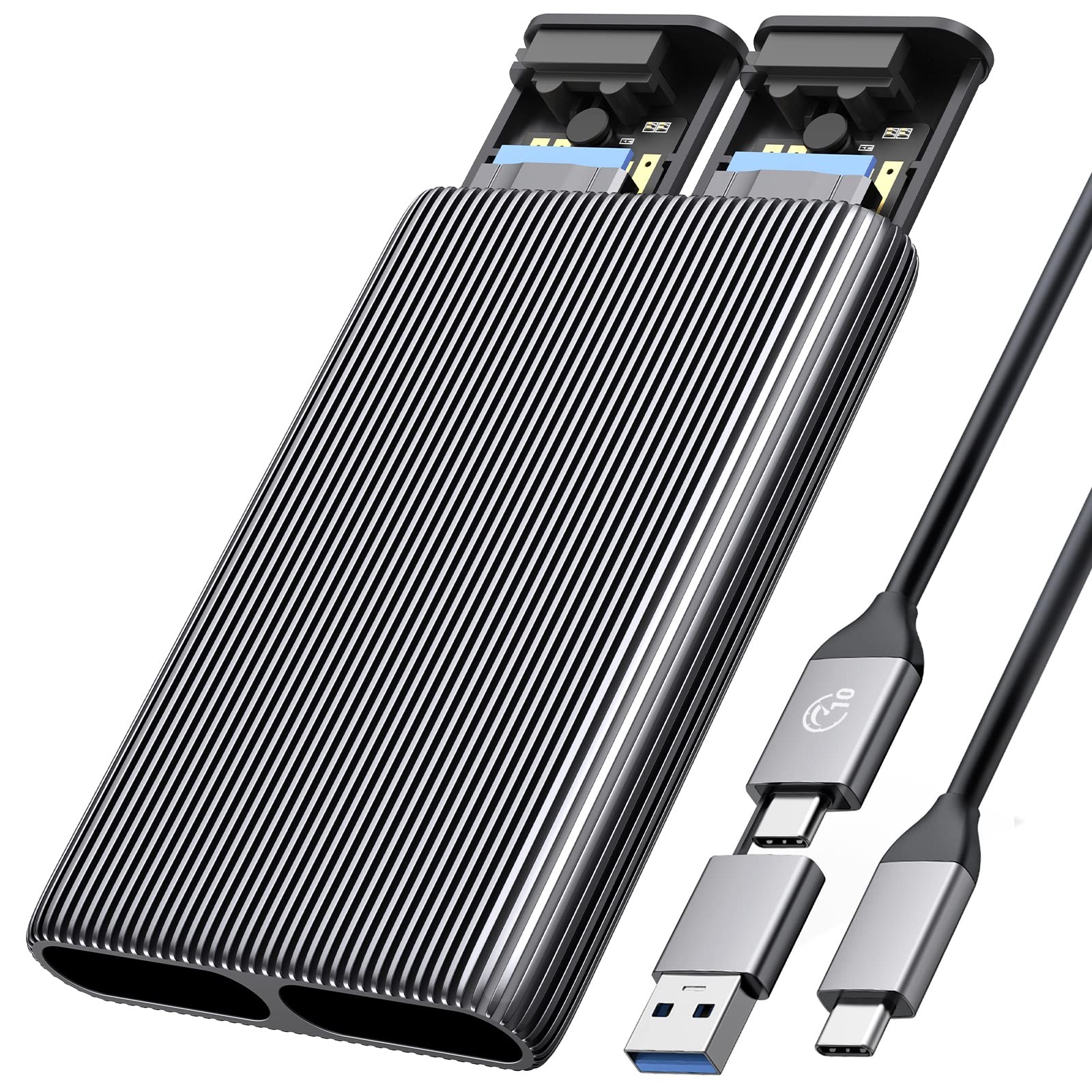 Dual M.2 NVMe SSD Aluminum Docking Station