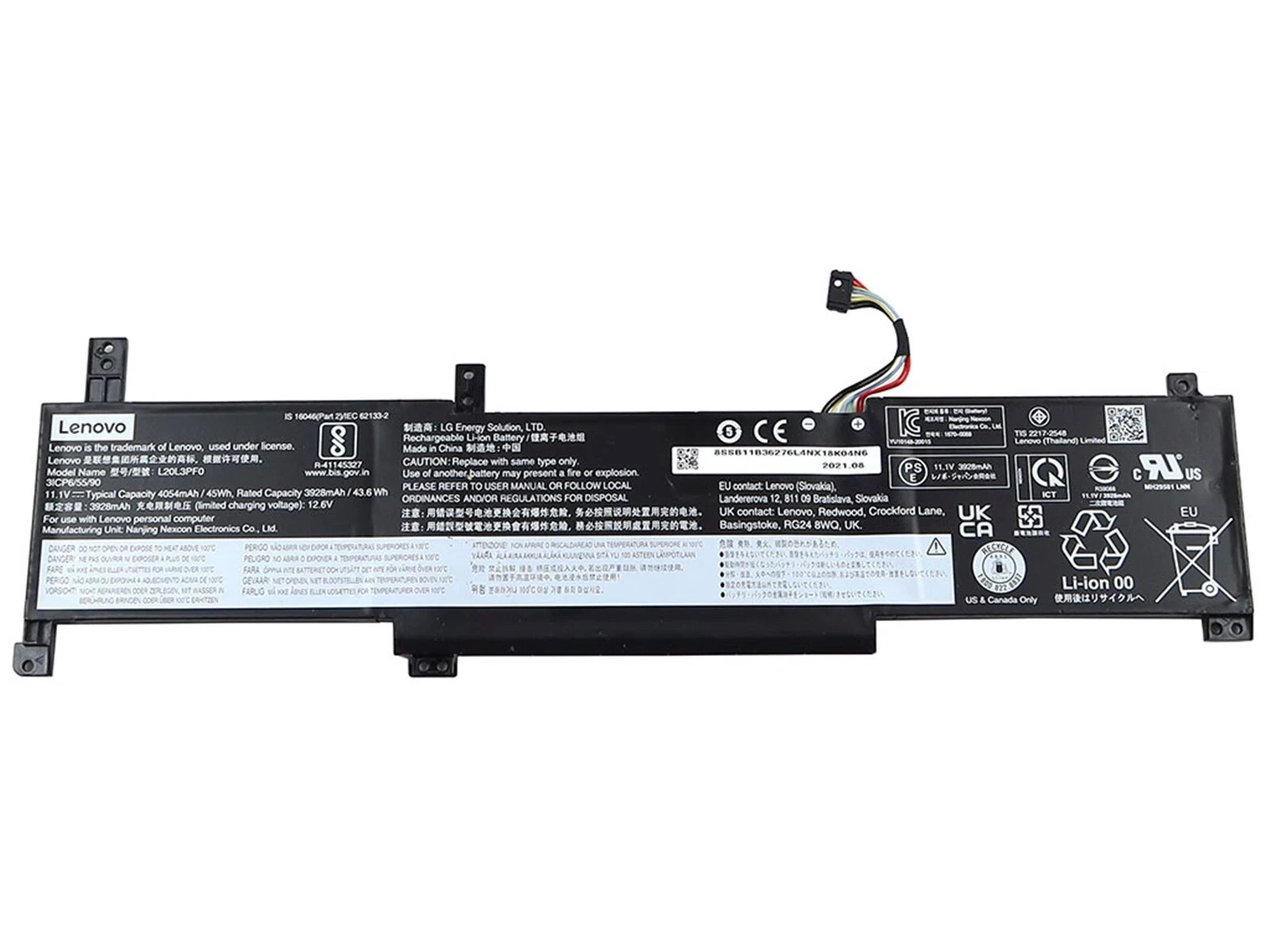 Genuine L20C3PF0 L20L3PF0 L20M3PF0 Battery for Lenovo Ideapad 3-14ITL6 V14 G2 G3