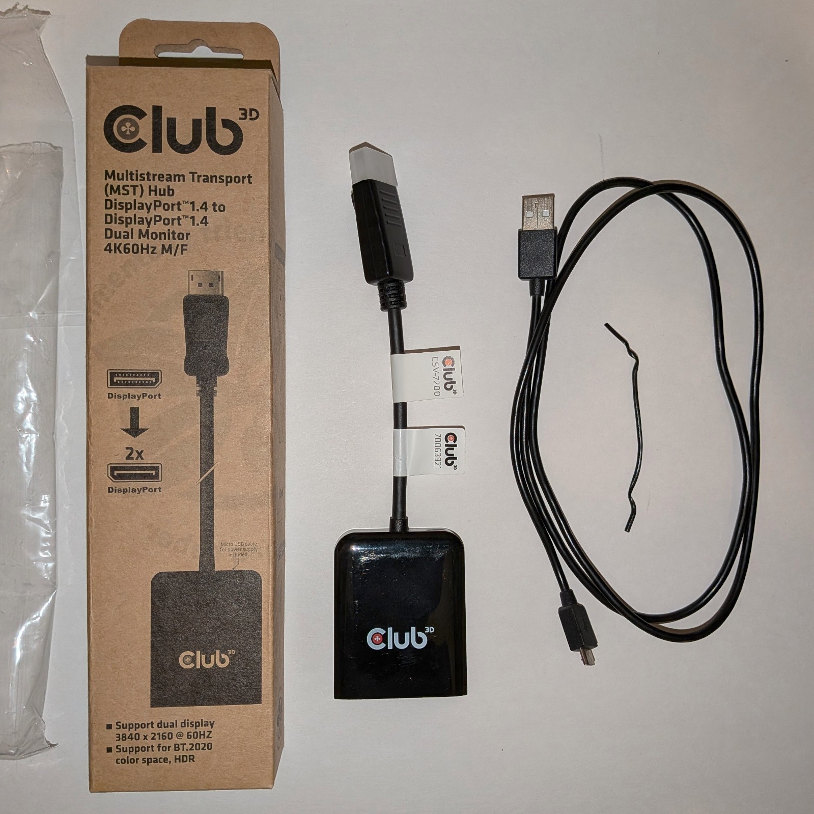 Club 3D CSV-7200 DisplayPort 1.4 MST Hub to Dual Displayport 1.4