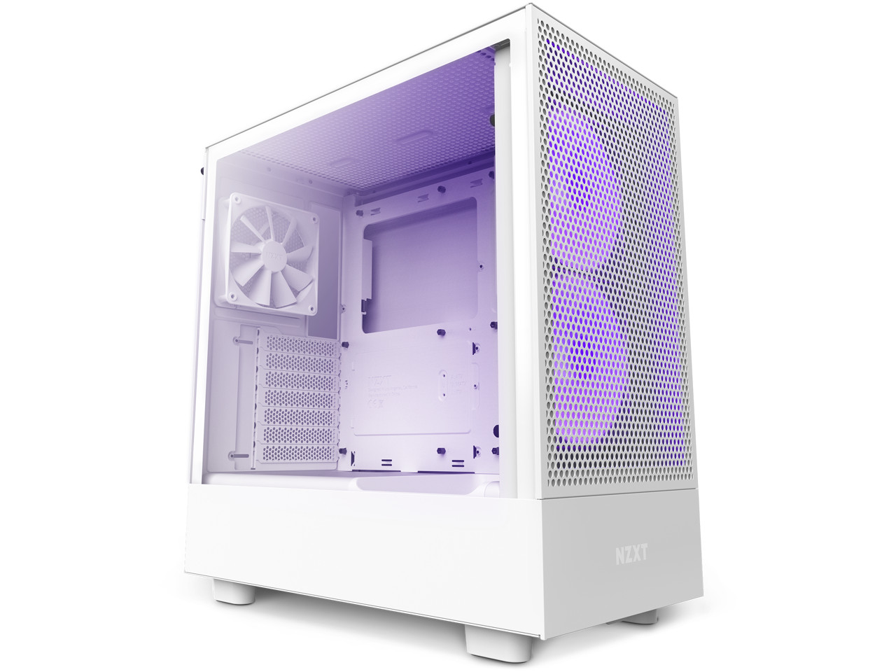 NZXT H5 Flow RGB CC-H51FW-R1 White ATX Mid Tower RGB Desktop Computer Case
