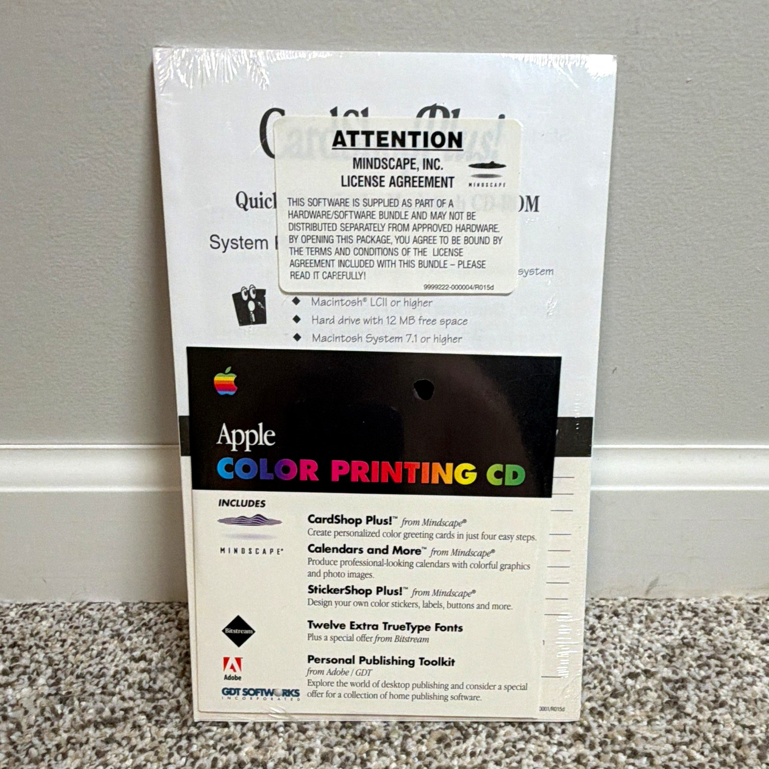 Apple Color Printing CD Personal Publishing Toolkit Mac System 7.1+ EN