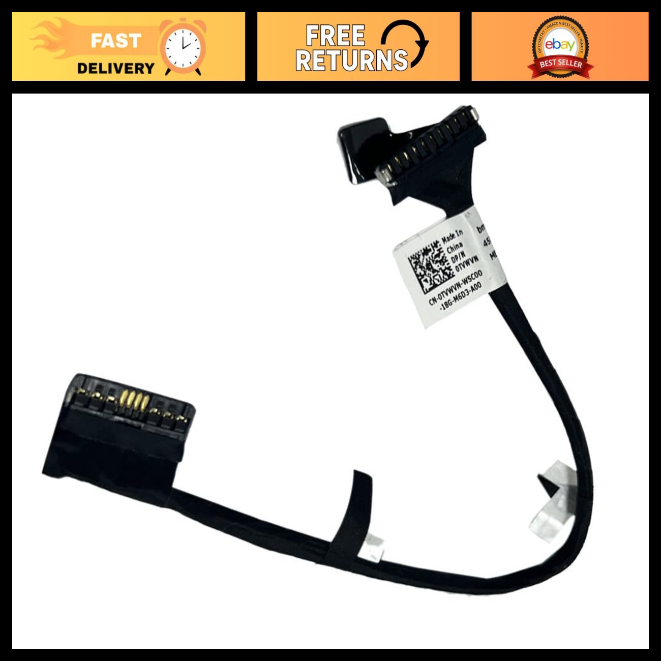 Battery Power Cable Connector Wire for Dell Latitude 5521 - High-Quality Replace