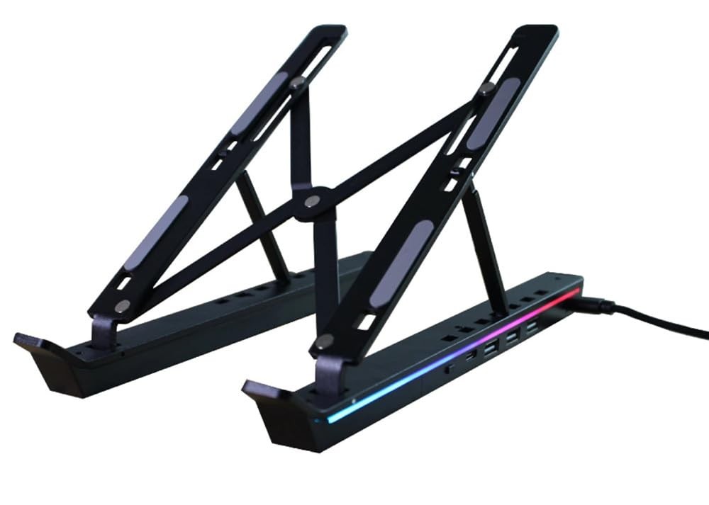 Best Tianle Laptop Stand with Docking Station for Desk,4 in 11*USB-C,3*USB-A RGB