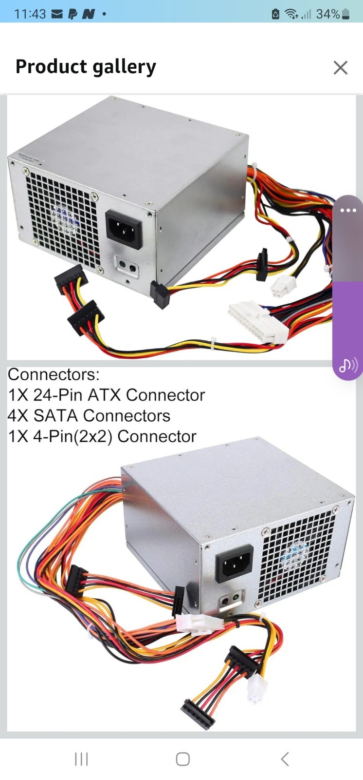 Li-Sun L300PM-00 300W PS-6301-06D Power Supply Compatible with Dell 3847 MT...