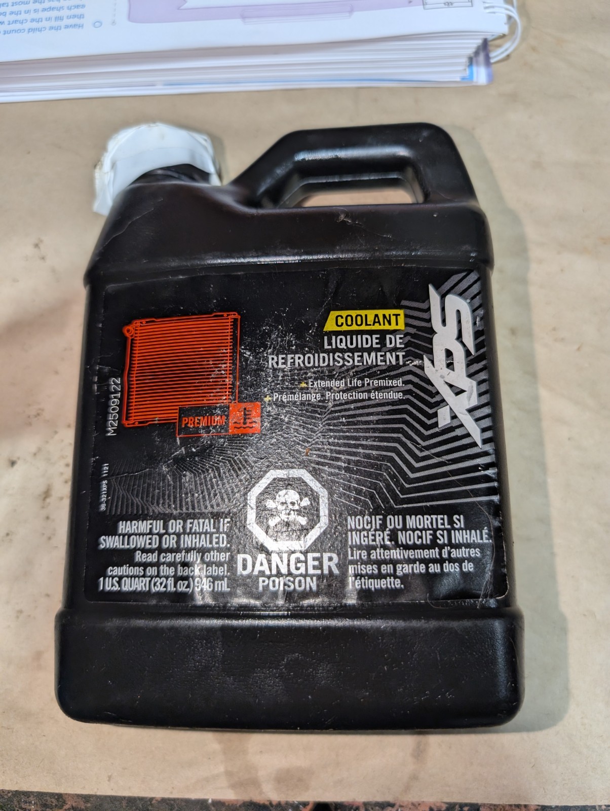 Can-Am OEM XPS Extended Life Pre-Mixed Coolant (Orange) - 1 Quart, 9779150