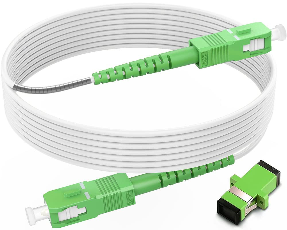 SC/APC to SC/APC Fiber Optic Internet Cable, Armored Fiber Patch Cable, OS2