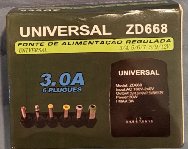 Universal Adjustable Voltage Power Supply AC/DC Adapter US Plug Charger 6Tip