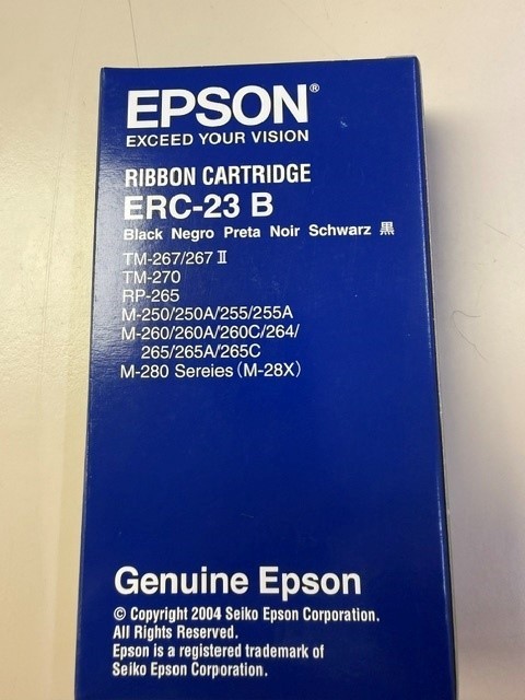 OEM Genuine EPSON ERC-23 B Printer Ribbon Cartridge Brand New Black